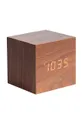 brązowy Karlsson budzik Mini Cube Unisex