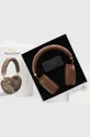 brązowy Guess słuchawki bezprzewodowe Bluetooth Gcube Metallic Script Logo