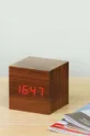 Stolové hodiny Gingko Design Cube Click Clock béžová