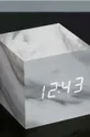 Namizna ura Gingko Design Cube Marble Click Clock 