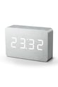 Настільний годинник Gingko Design Brick Click Clock сірий GK15W6