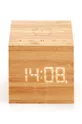 Stolni sat Gingko Design Cube Plus Clock bež