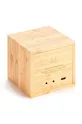 Stolové hodiny Gingko Design Cube Plus Clock : Bambusové drevo