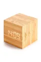 béžová Stolové hodiny Gingko Design Cube Plus Clock