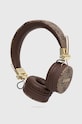 Bezdrôtové slúchadlá Guess Bluetooth 4G Metal Logo hnedá GUBH704GEMW