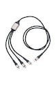 Кабель для зарядки TROIKA Dreizac Pro 3 w 1 барвистий TRCBL40.BK