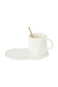 J-Line ceasca si farfurioara 215 ml alb 49111