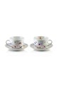 Affek Design set de cești și farfurioare pentru 2 persoane. Joy 245ml alb HTTC5724.PROM