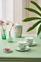Pip Studio zestaw filiżanek ze spodkami dla 2 os. Lily&Lotus 280 ml 51004204 zielony AA00