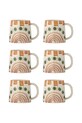 Bloomingville zestaw kubków Shama 515 ml 6-pack multicolor 82061576