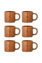 Bloomingville set căni Ninka 250 ml 6-pack portocaliu 82061583