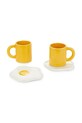 Balvi zestaw kubków ze spodkami 7,2 x 10,5 x 9,8 cm 2-pack żółty 28140