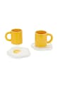 Balvi zestaw kubków ze spodkami 7,2 x 10,5 x 9,8 cm 2-pack żółty 28140