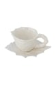 Чашечка с блюдцем Bloomingville Shellie 150 ml 82072685 белый AA00