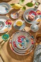 Pip Studio filiżanka ze spodkiem z porcelany szkliwionej 120 ml 51004220 turkusowy