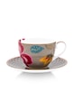 Pip Studio filiżanka ze spodkiem z porcelany szkliwionej 300 ml multicolor 51004217