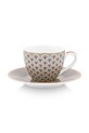 Kuchnia i bar Pip Studio zestaw filiżanek ze spodkiem z porcelany 120 ml 51004218 multicolor