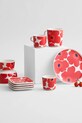 Marimekko zestaw kubków z kamionki 200 ml 063429.001 czerwony AA00