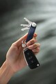 Orbitkey portachiavi in pelle Matte Leather 8,6 x 2,2 cm KML2.DUK.101 blu navy
