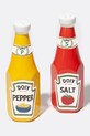 Αλατιέρα και πιπεριέρα DOIY orner shop, Ketchup Mustard πολύχρωμο DYSPECSKM