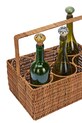 Madam Stoltz uchwyt na butelki 34 x 23 x 15 cm MKNV249091 beżowy AA00