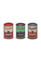Galison puzzle într-o cutie Andy Warhol Soup Cans 3-pack multicolor 66930