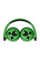Lifestyle OTL căști wireless pentru copii, tip on-ear x Minecraft MC1231 verde