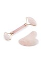 Πλάκα και ρολό μασάζ προσώπου Zoë Ayla Rose Quartz N.ROLLSET.RQ πορτοκαλί AA00