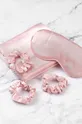 Σετ αξεσουάρ ύπνου Zoë Ayla Silky Sleep Set in Pink 5-pack Υφαντικό υλικό