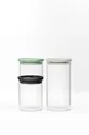 Brabantia tárolók (3 db)  üveg, Műanyag
