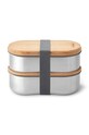 Kuchnia i bar Black and Blum zestaw lunchboxsów z widelcem (2-pack) BAM.BT.L016 szary