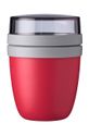 czerwony Mepal pojemnik na żywność Ellipse Mini 420 ml Unisex