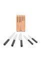Kuchnia i bar Brabantia zestaw noży z organizerem 6-pack 260483 beżowy