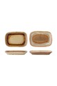 Kuchnia i bar Bloomingville zestaw talerzy 2-pack 82047849 brązowy