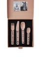 Design Letters set posate per bambini Kids cutlery pacco da 4 beige