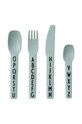Design Letters set de tacâmuri pentru copii Kids cutlery 4-pack verde 20201301GREEN