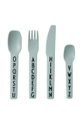 zelena Set dječjeg pribora za jelo Design Letters Kids cutlery 4-pack Unisex