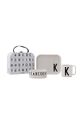 Дитячий набір для сніданку Design Letters Classics in a suitcase K 4-pack