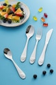 Vialli Design komplet sztućców dziecięcych Paddy 4-pack 8258 szary AA00