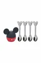 барвистий Набір ложок з сільничкою для дитини WMF Mickey Mouse 5-pack Unisex