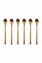 Vialli Design set de linguri de cocktail Vita Mat Gold 6-pack gri 9033