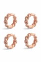 roza Obročki za servete &k amsterdam Braid Pink Set 4-pack Unisex