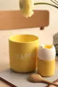 Design Letters zestaw kieliszków na jajka Yello Hello 2-pack żółty