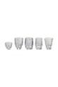 J-Line zestaw szklanek Fish Cups 5-pack 23284.. transparentny AA00