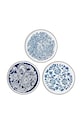 Bloomingville zestaw talerzy 3-pack multicolor 82045641