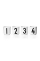 bianco Design Letters set tazze Mini Cups pacco da 4 Unisex