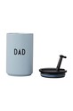 Design Letters kubek termiczny Thermo/Insulated Cup 30101003LGTGREYDAD niebieski AA00