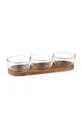 šarena Set zdjelica za posluživanje s drvenom podloškom Dorre Uri 3-pack Unisex