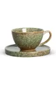 zelena Šalica za kavu s tanjurićem Byon Jade Unisex