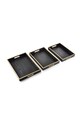 Komplet pladnjev Affek Design Blanche 3-pack HTOS9181 črna AA00
